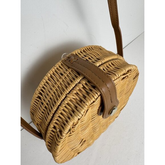 Zara Basics Round Raffia Crossbody Bag - Picture 5 of 10